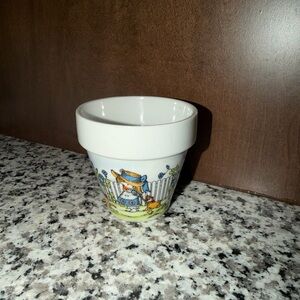 Vintage Enesco 1976 Petticoats and Pantaloons Ceramic Mini Flower Pot
